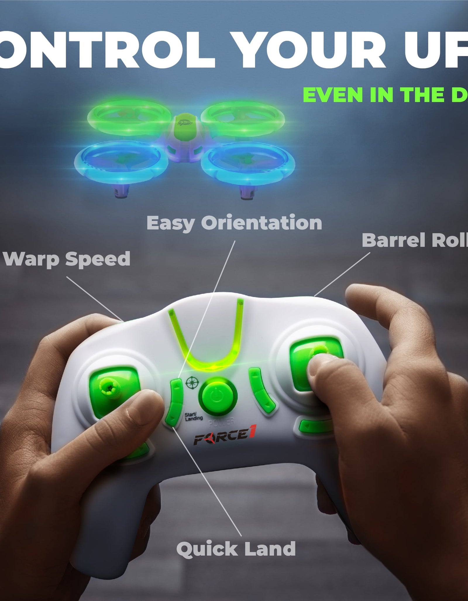 UFO 3000 8" Multicolor LED Drone