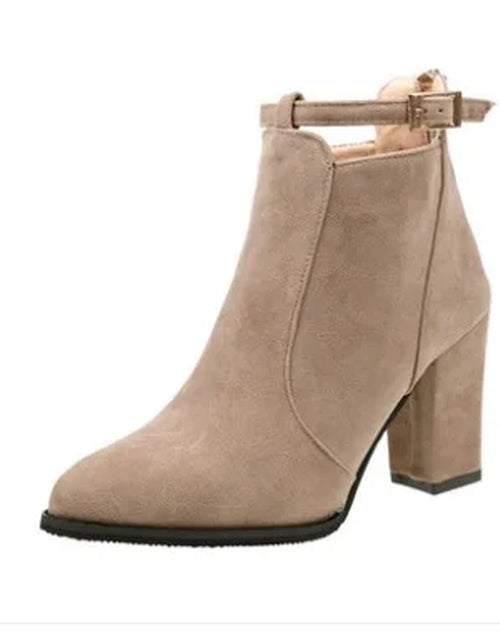 Load image into Gallery viewer, Hot Women Shoes Winter Autumn Spring Casual Women High Heels Pumps Warm Ankle Boots Women Botas Shoes Mujer Zapatos Size34-39
