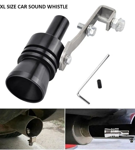 Xl Size Black Turbo Sound Whistle Vehicle Refit Device Exhaust for Exhaust Resonators for Car Noise Exhaust Pot Car