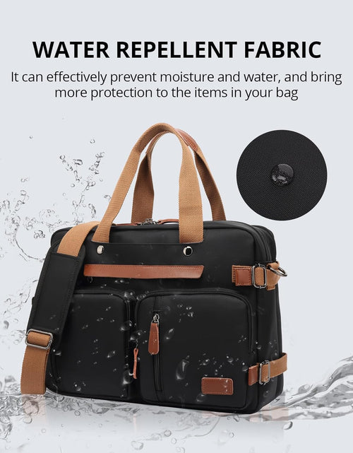 Load image into Gallery viewer, 3 in 1 Laptop Backpack, 17.3 Inch Computer Bags for Travel Bussiness School Men Women, Black
