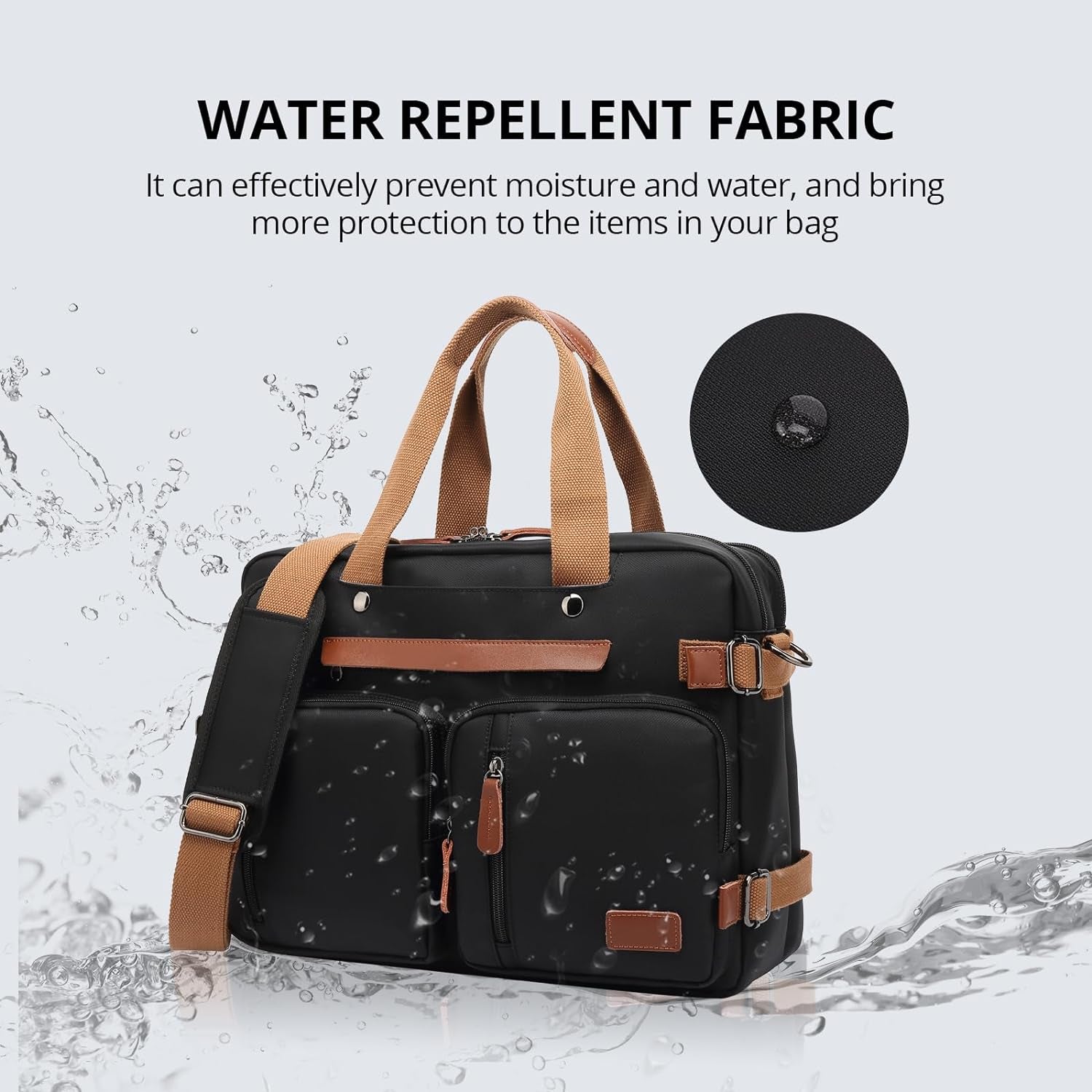 3 in 1 Laptop Backpack, 17.3 Inch Computer Bags for Travel Bussiness School Men Women, Black