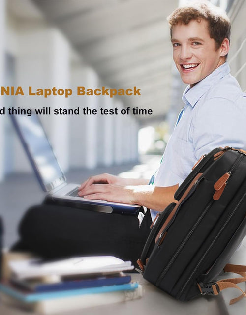 Load image into Gallery viewer, 3 in 1 Laptop Backpack, 17.3 Inch Computer Bags for Travel Bussiness School Men Women, Black
