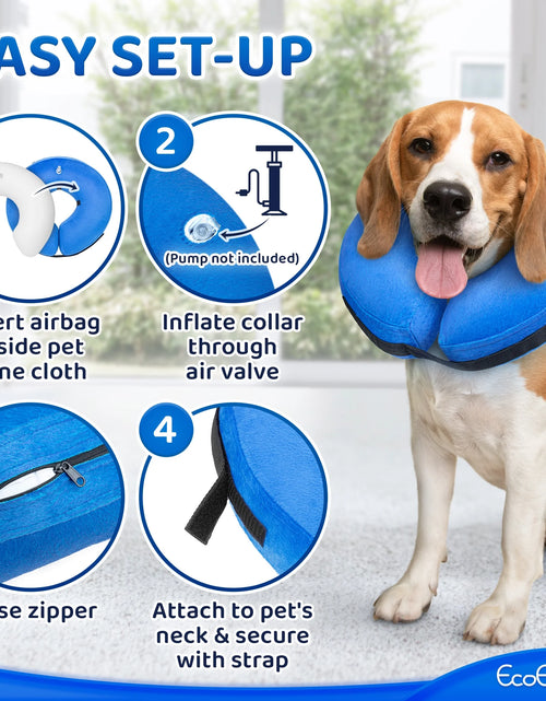 Load image into Gallery viewer, Inflatable Dog Cone (Large), after Surgery Anti-Bite Lick Wound Soft &amp; Comfortable Protective Collar for Cats &amp; Dogs by

