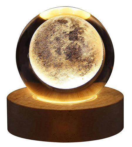 Unique 3D Crystal Ball Lamp with Galaxy and Planetary Projections USB Night Light for Cozy Atmosphere Plasma Ball