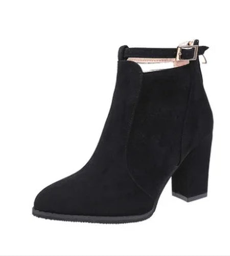 Hot Women Shoes Winter Autumn Spring Casual Women High Heels Pumps Warm Ankle Boots Women Botas Shoes Mujer Zapatos Size34-39