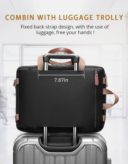 Load image into Gallery viewer, 3 in 1 Laptop Backpack, 17.3 Inch Computer Bags for Travel Bussiness School Men Women, Black
