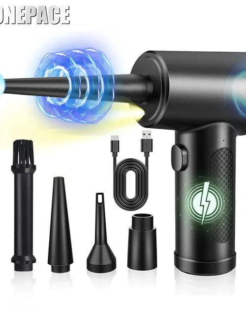 Load image into Gallery viewer, 50000 RPM Compressed Air Duster Cordless Portable Rechargeable Wireless Electric Air Keyboard Electronics Cleaner Dust Blower
