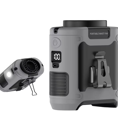 20000Mah Outdoor Portable Waist Fan Hanging Neck Fan Strong Wind with Power Bank LED Lighting for Sports Courier Outdoor Working