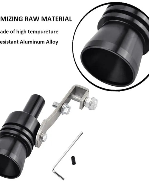 Load image into Gallery viewer, Xl Size Black Turbo Sound Whistle Vehicle Refit Device Exhaust for Exhaust Resonators for Car Noise Exhaust Pot Car

