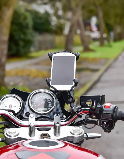 Load image into Gallery viewer, X-Grip Large Phone Mount with Handlebar U-Bolt Base RAM-B-149Z-UN10U with Medium Arm for Motorcycle, ATV/UTV, Bike
