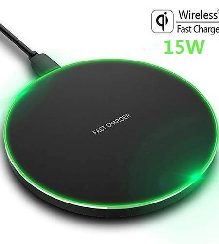 Wireless Charger 15W Fast Charge Aluminum Wireless Charging Pad for Iphone 15Pro Max 15 14 13 12 11/XS/XR/8, Samsung Galaxy S23 S22/S21, Note 20/10