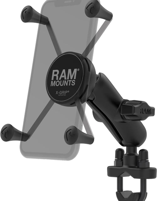 Load image into Gallery viewer, X-Grip Large Phone Mount with Handlebar U-Bolt Base RAM-B-149Z-UN10U with Medium Arm for Motorcycle, ATV/UTV, Bike

