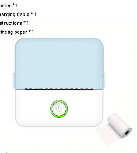 Mini Portable Thermal Printer Wireless Printer with Bluetooth Compatible with Android and Ios