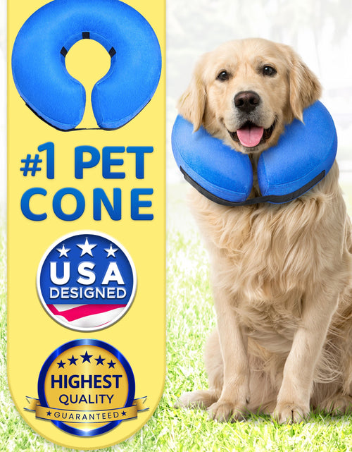 Load image into Gallery viewer, Inflatable Dog Cone (Large), after Surgery Anti-Bite Lick Wound Soft &amp; Comfortable Protective Collar for Cats &amp; Dogs by
