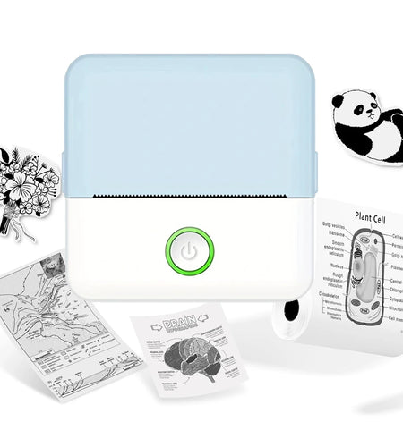 Mini Portable Thermal Printer Wireless Printer with Bluetooth Compatible with Android and Ios