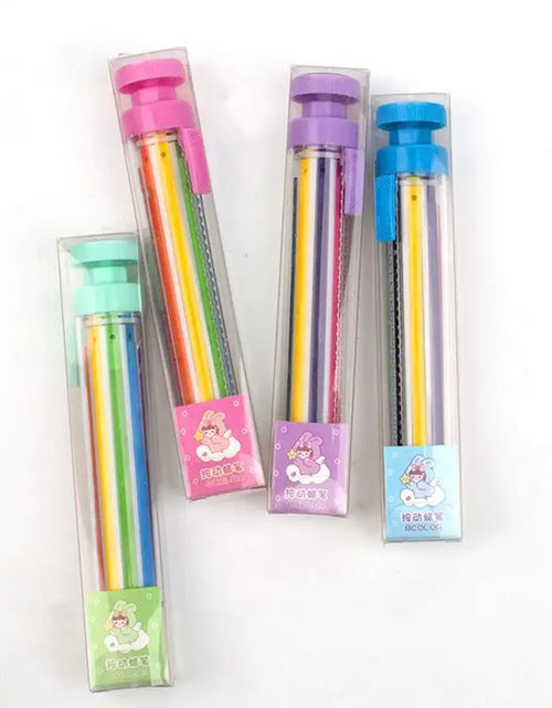 Load image into Gallery viewer, 1Pcs 8 in 1 Multicolor Crayons Creative Push Style DIY Replaceable Oil Pastel Colored Pencil for Kids Graffiti Painting Tools
