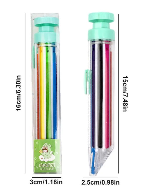 Load image into Gallery viewer, 1Pcs 8 in 1 Multicolor Crayons Creative Push Style DIY Replaceable Oil Pastel Colored Pencil for Kids Graffiti Painting Tools
