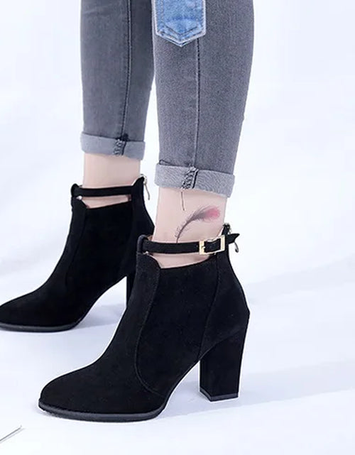 Load image into Gallery viewer, Hot Women Shoes Winter Autumn Spring Casual Women High Heels Pumps Warm Ankle Boots Women Botas Shoes Mujer Zapatos Size34-39
