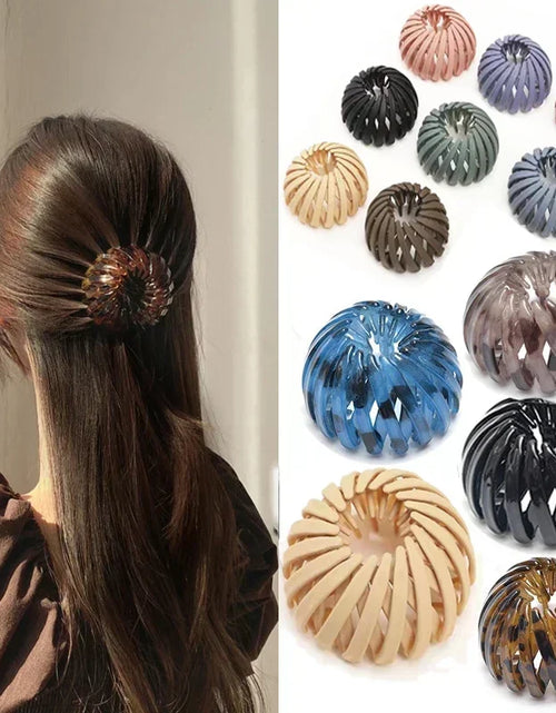 Load image into Gallery viewer, Ponytail Hair Rings Clips Hair Clips Women Bird Nest Shaped Hair Hairpin Simple Magic Lazy Braider Tool Women Hair Accessories
