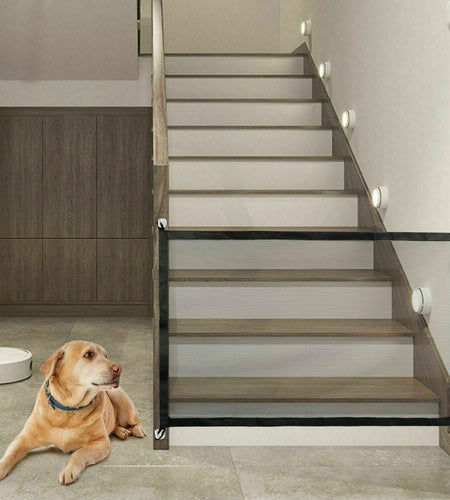 Pets Dog Cat Baby Safety Gate Mesh Fence Magic Portable Guard Net Stairs Doors