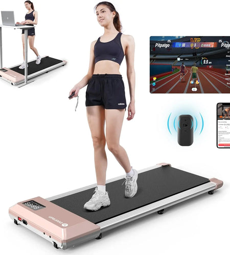 Deerrun 2024 Upgrade Treadmills for Home, Smart Raceable Powerful Quiet Walking Pad Treadmill, Remote Control & Smart App