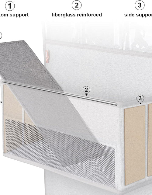 Load image into Gallery viewer, Door Hanging Organizer Nursery Closet Cabinet over the Door Organizer with 4 Large Pockets and 3 Small PVC Pockets Door Storage for Cosmetics, Toys and Sundries
