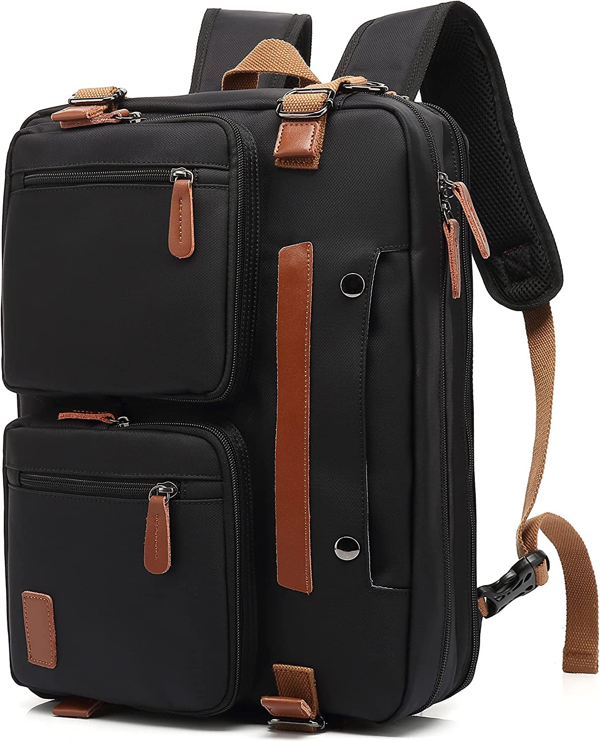 3 in 1 Laptop Backpack, 17.3 Inch Computer Bags for Travel Bussiness School Men Women, Black